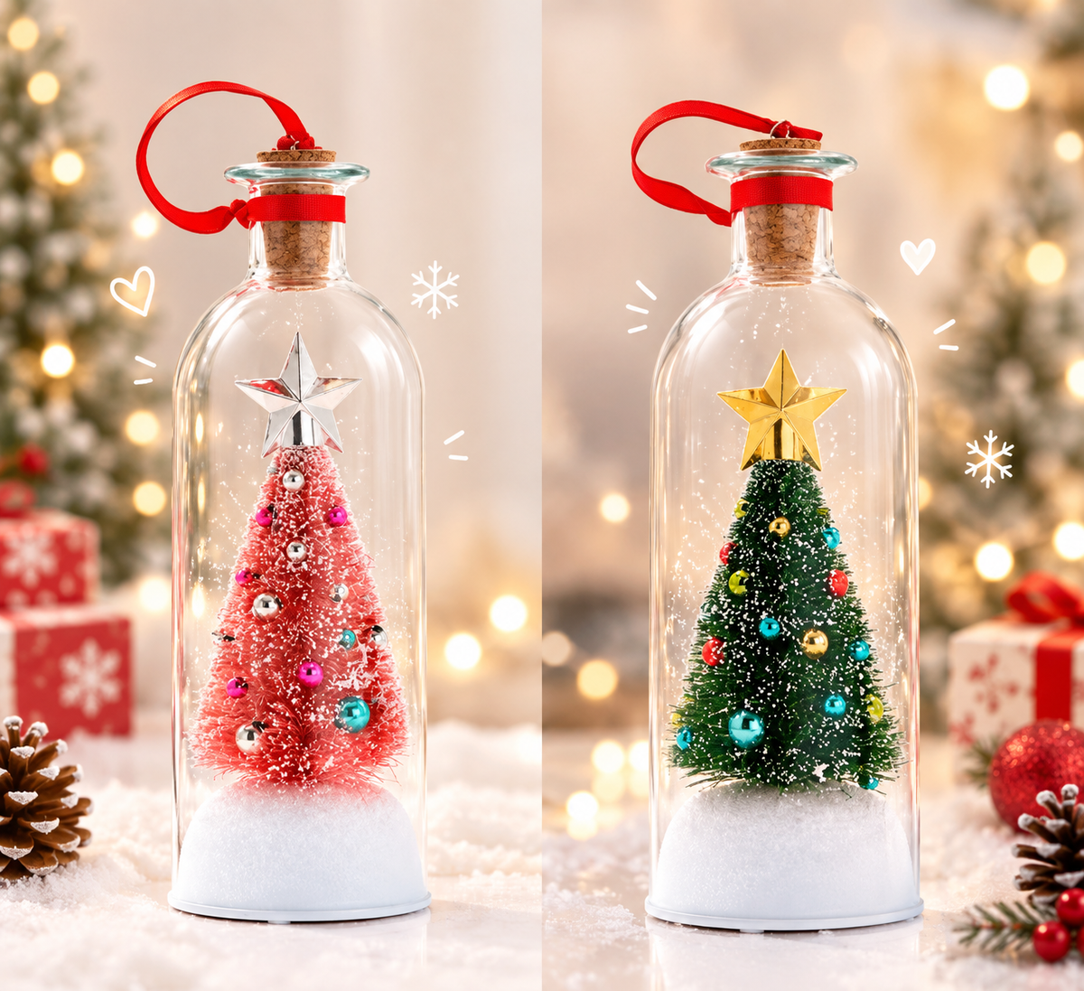 CherishEcho handmade Christmas Tree Message Bottle