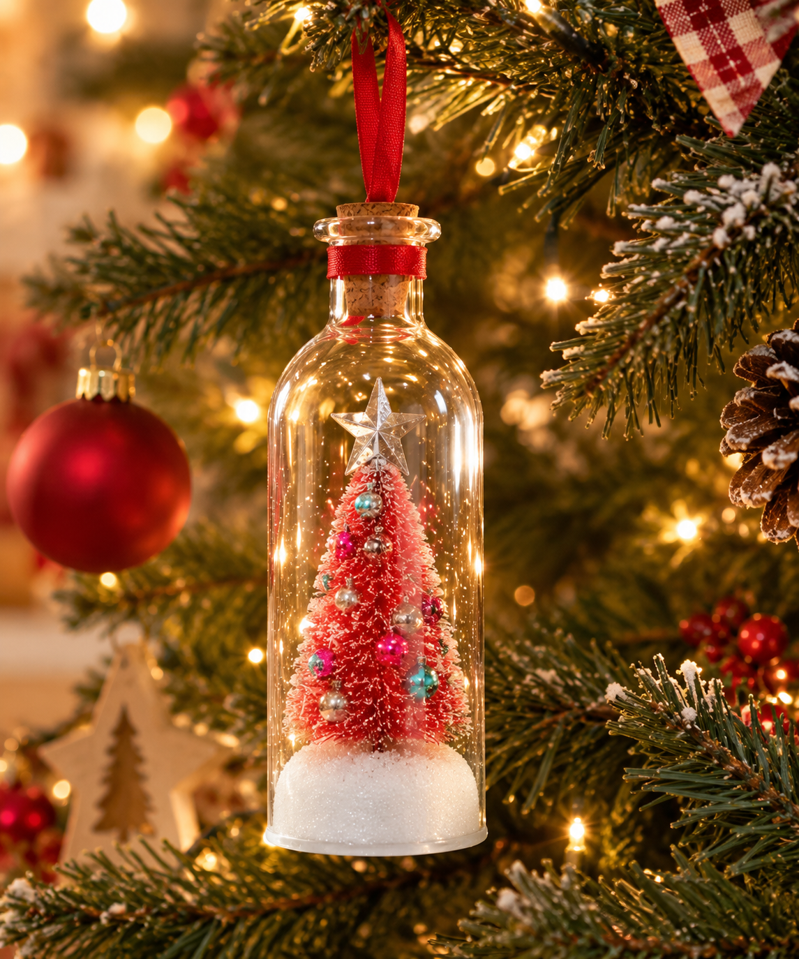 CherishEcho handmade Christmas Tree Message Bottle